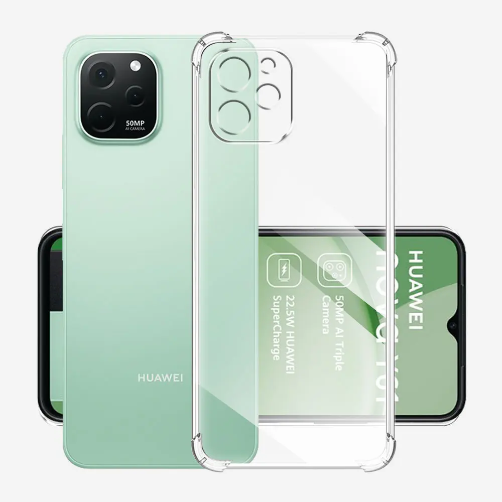Чехол для Huawei Nova Y61 прозрачный противоударный силиконовый мягкий чехол телефона