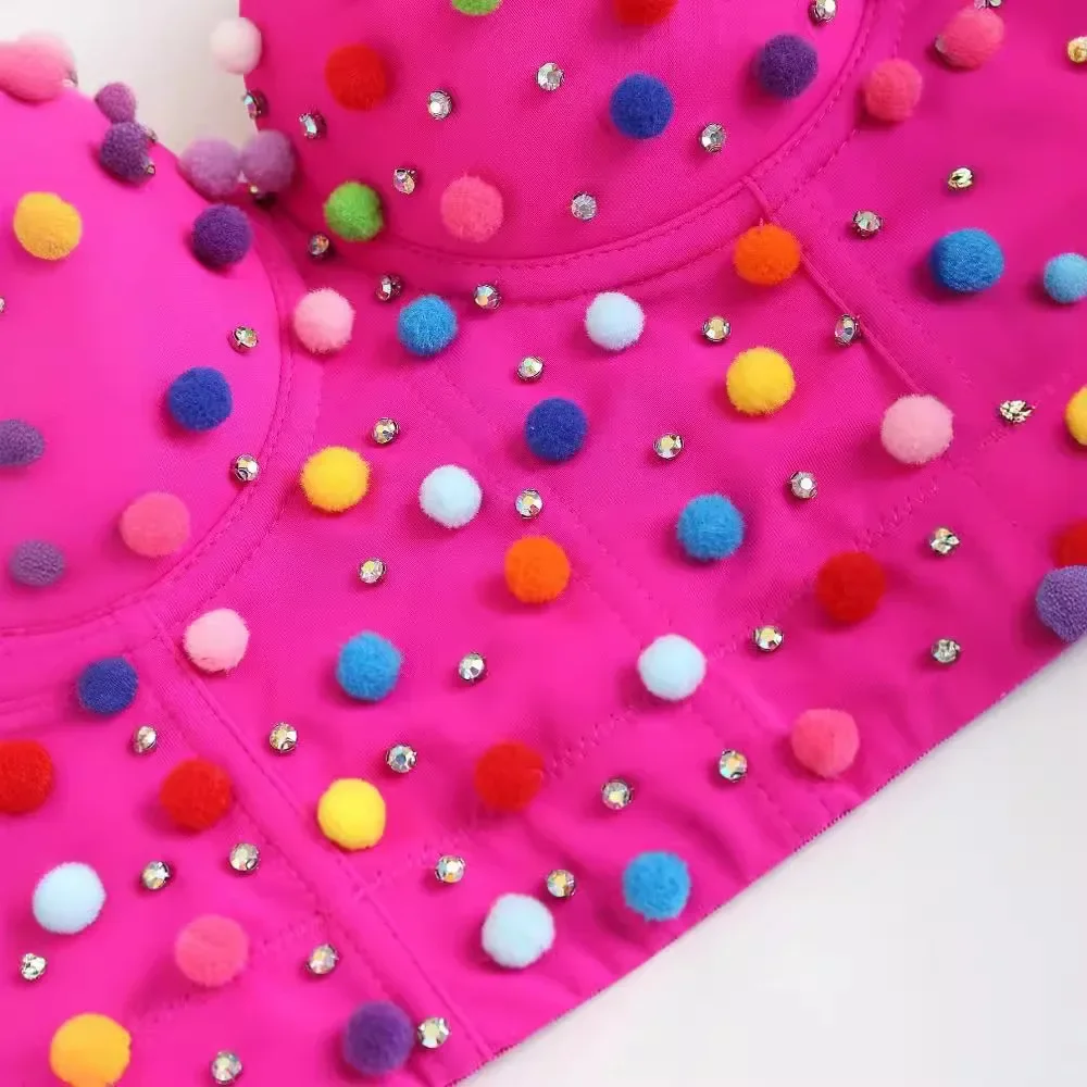 TEMU Трансграничный клубный женский жилет без рукавов ручной работы со стразами в