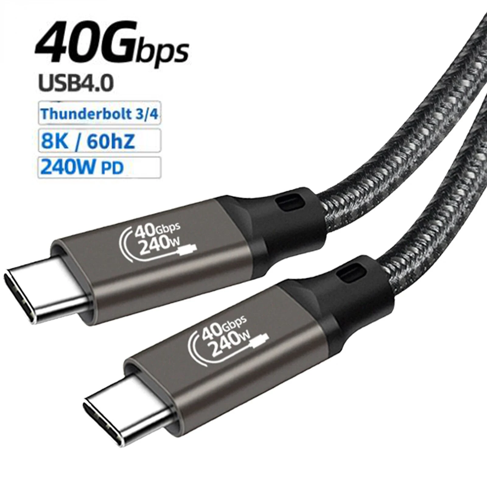 Кабель USB 240 для быстрой зарядки и передачи данных 1 м 40 Гбит/с