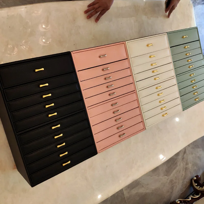 Luxury Multi Layer Jewelry Box Korean Large Capacity Jewelry Storage Box Organizer for Girl Case Wooden with Lock Gift Ideas