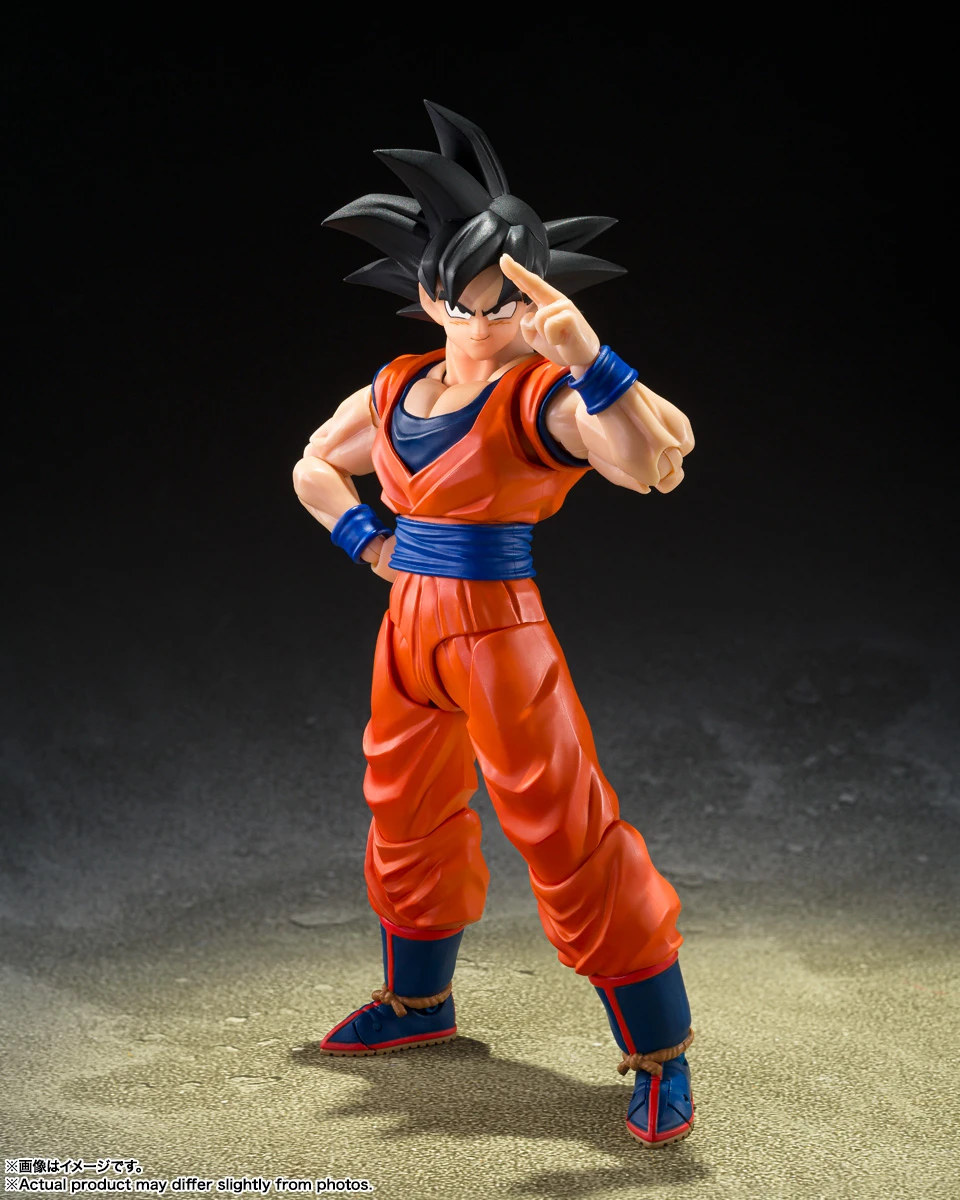Фото В наличии: Оригинальная фигурка BANDAI SHFiguarts Сон Гоку (Добрый Сайян) из аниме Dragon Ball Z, коллекционная модель, игрушка №3
