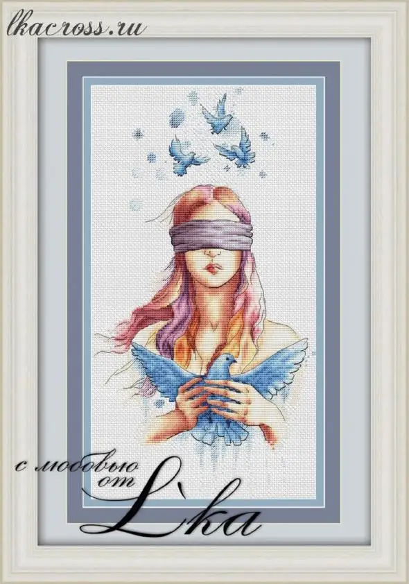 

Girls and Peace Pigeons 29-44 embroidery kits, cross stitch kits,cotton frabric DIY homefun embroidery Shop1