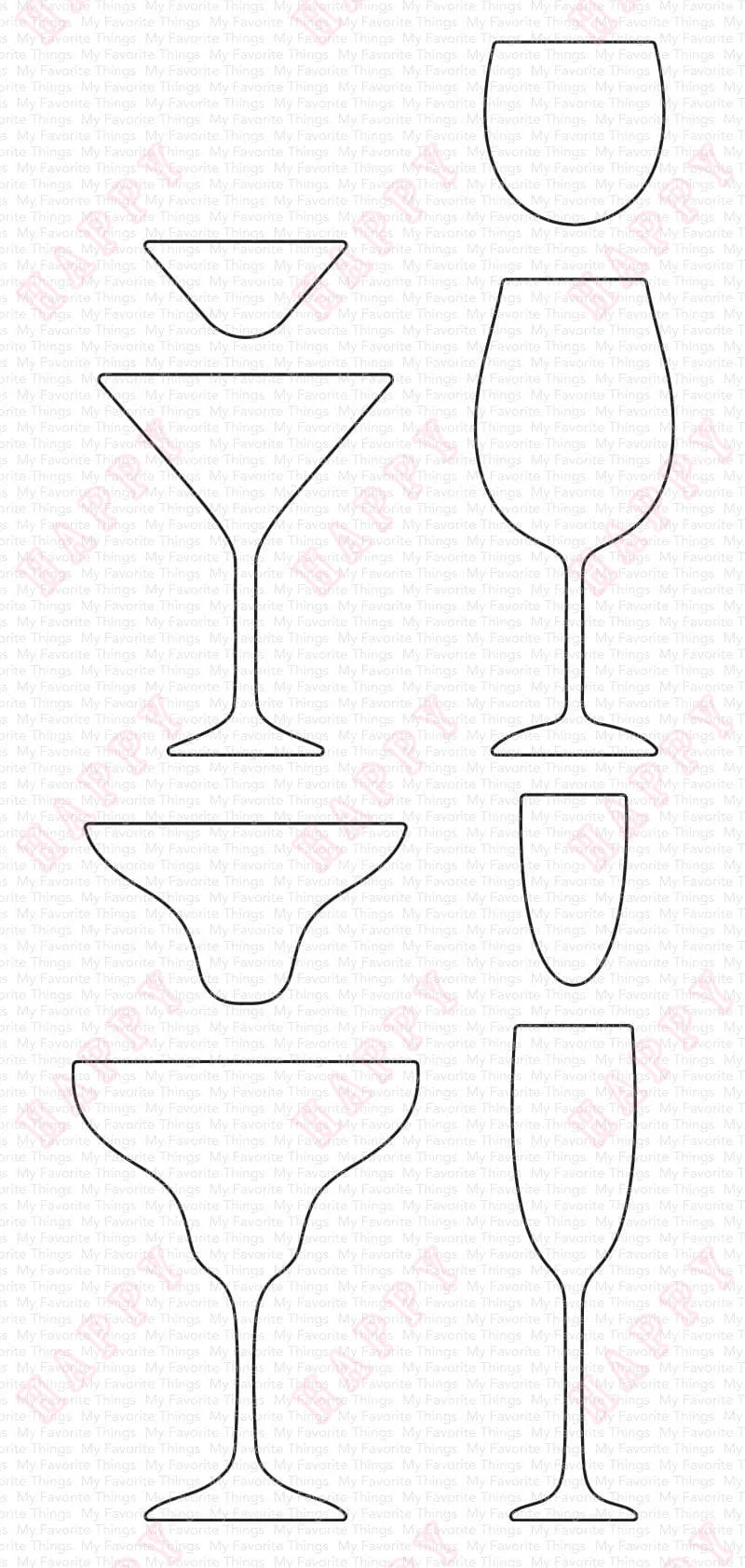 

New Metal Cutting Dies Long Stem Barware Die Template DIY Scrapbook Paper Album Diary Decoration Card Handmade Embossing Moulds