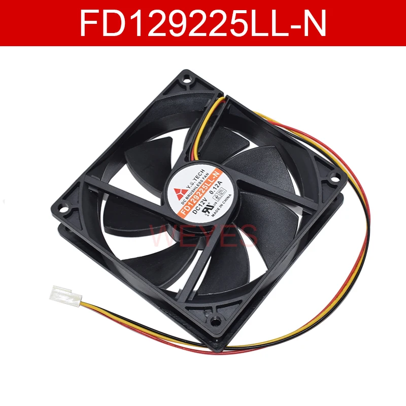Подлинный новый для Y.S TECH FD129225LL-N DC 12V 0.12A 90x90x25 мм 3-проводной Вентилятор охлаждения сервера
