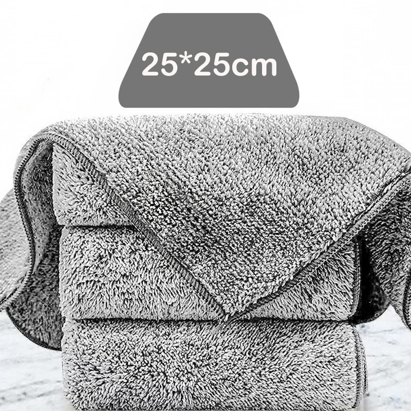 

Серое бамбуковое угольное кухонное полотенце с защитой от жира, утолщенное супервпитывающее чистящее полотенце из микрофибры, инструменты для чистки автомобиля