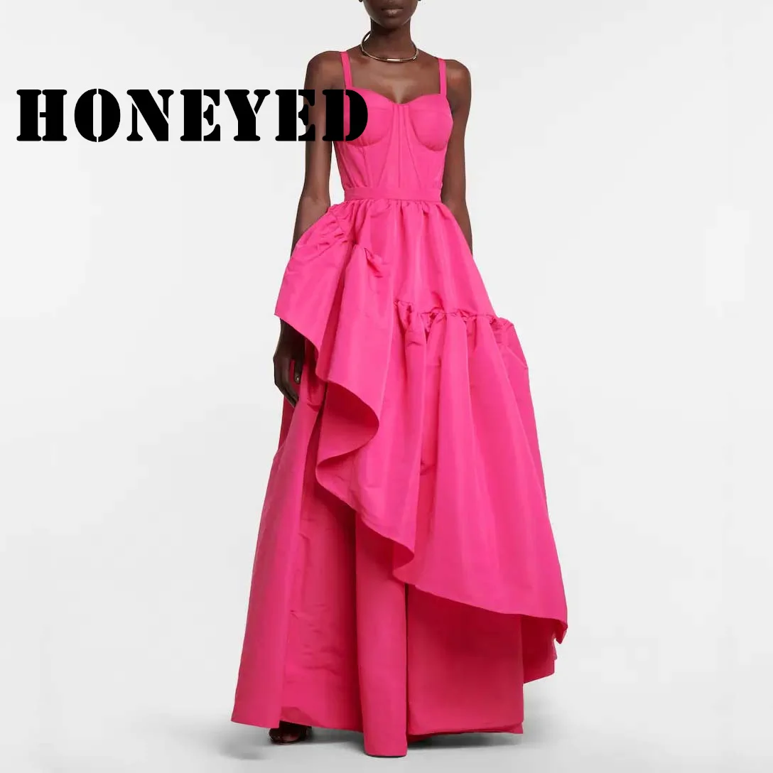 

Женское длинное платье без рукавов, с оборками