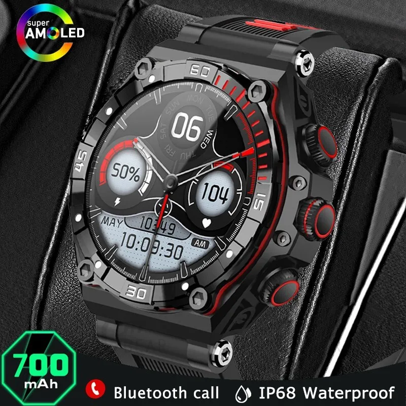 

Смарт-часы AMOLED мужские с поддержкой Bluetooth, 1,43 дюйма, 466*466, 700 мАч