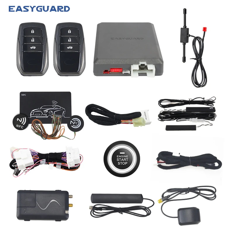 

EASYGUARD Plug & Play CANBUS PKE Дистанционное пусковое устройство подходит для Toyota RAV4/4 runner/Sequoia/yaris L с ключом старта, идентификацией и безключевым управлением