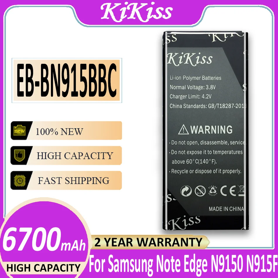 

For SAMSUNG EB-BN915BBC 6700mAh Battery For Samsung Galaxy Note Edge NoteEdge N9150 N915 N915F/D/A/T N915K/L/SN915V/G Batteria