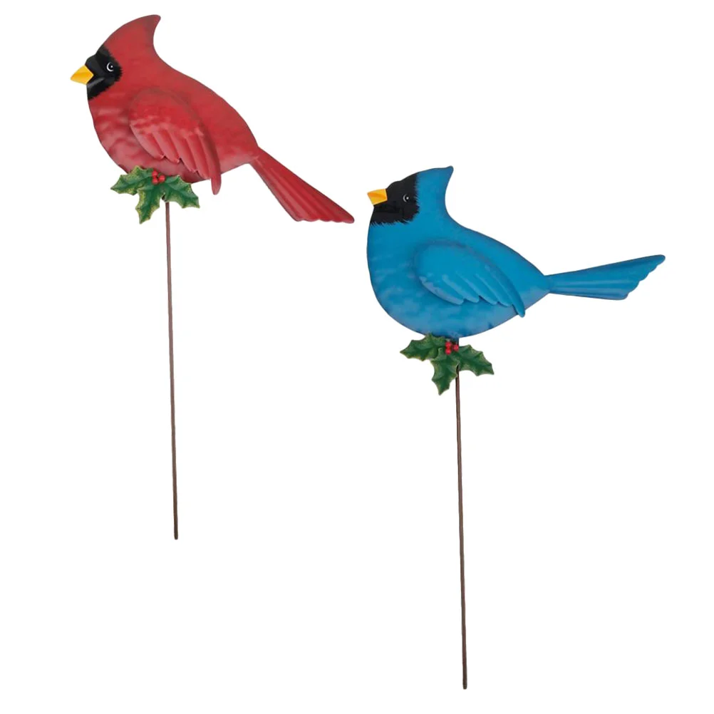 

Stakes Garden Bird Stake Metal Lawn Animal Decor Birds Iron Decorative Welcome Sign Christmascardinal Windmill Pinwheels Statue