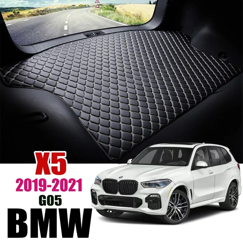 

Автомобильный багажник, искусственная кожа для BMW X5 G05 2019 2020 2021 2022, грузовой поднос, задняя крышка, водонепроницаемый напольный коврик, автомобильные аксессуары