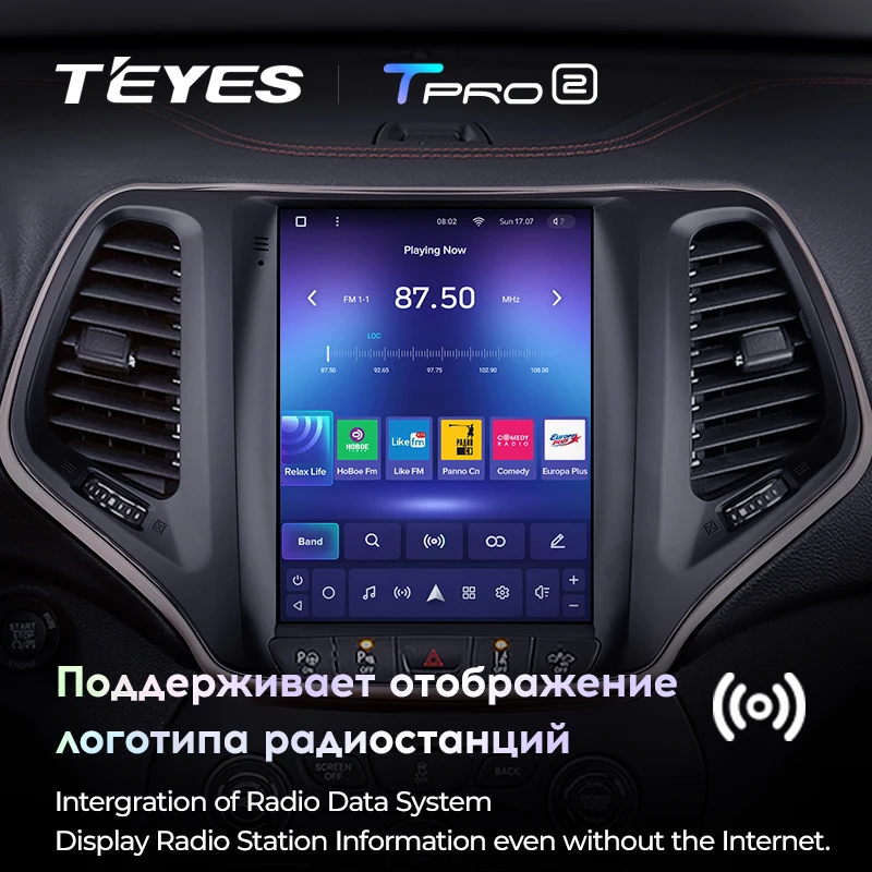 TEYES TPRO 2 For Jeep Cherokee 5 KL 2013 - 2018 Tesla style screen Car Radio Multimedia Video Player Navigation GPS Android No 2din din dvd |