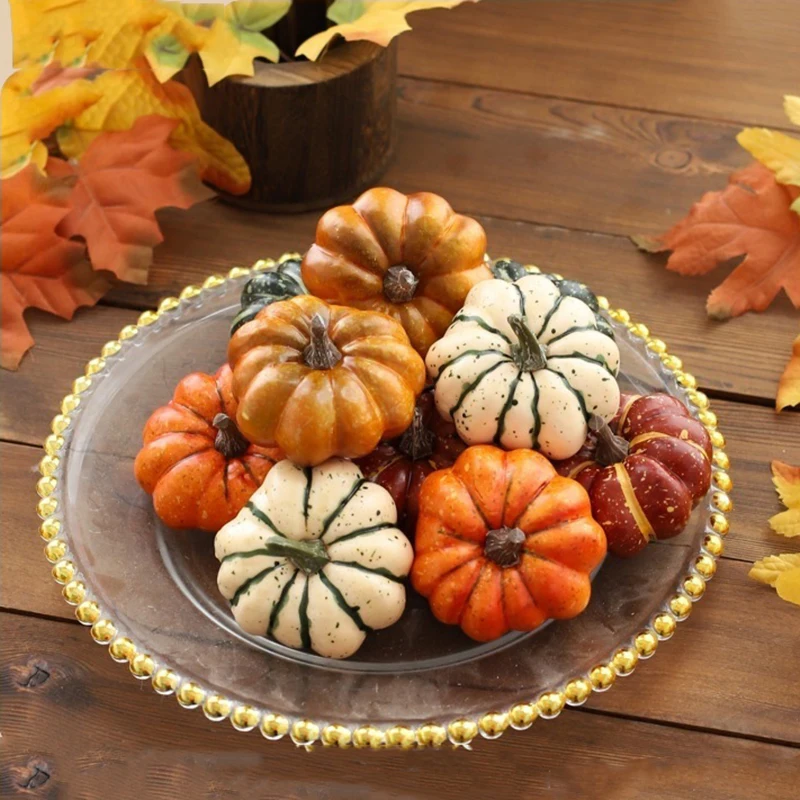 

Mini Artificial Halloween Pumpkin Decor Simulation Vegetable DIY Craft Halloween Home Party Decoration Props Farmhouse Harvest