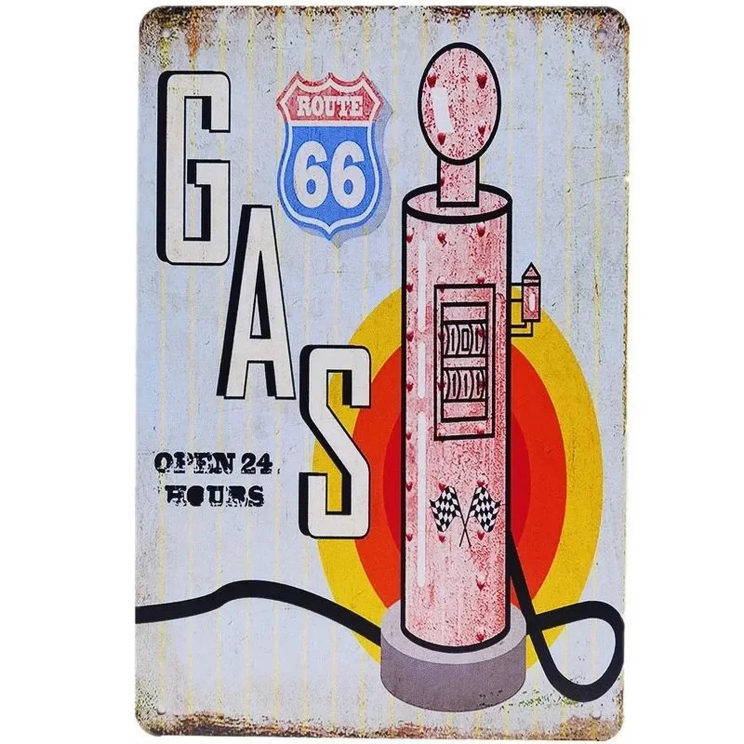 Винтажные Металлические Вывески С Газовым Двигателем И Маслом. Настенное