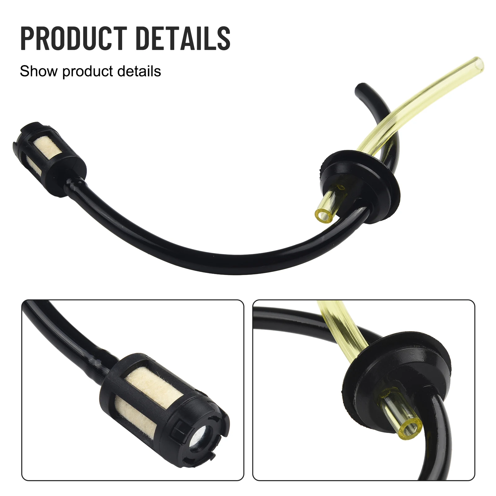 

1pc Trimmer Hose With Tank Filter Replacement Brush Cutter Hose ABS Pipe 21cm Length Fuel Petrol Tank Filter 2x1.3cm Power Tool
