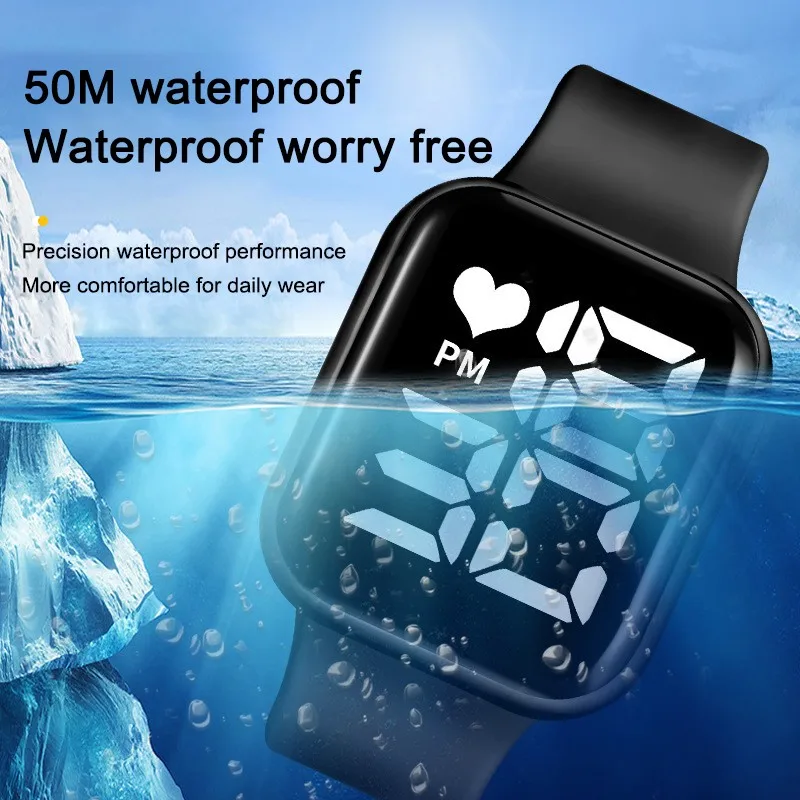 Brand New Sports Kids Watches Boys Girls Watch Waterproof Y1Led Digital Watch Ultra-light Silicone Strap Child Simple Watch