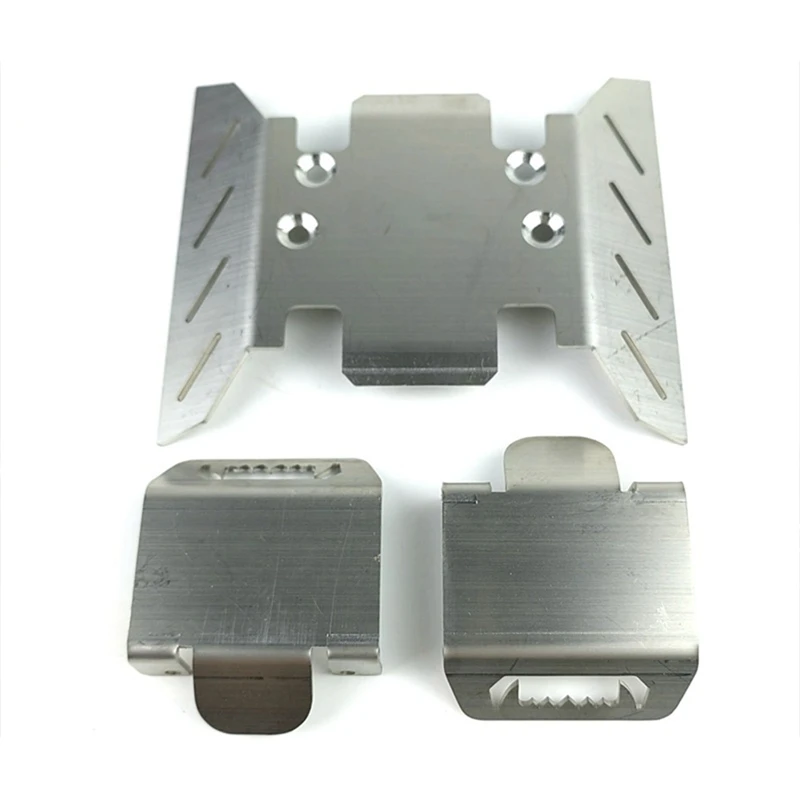 

3Pcs Metal Stainless Steel Chassis Armor Axle Protector Skid Plate For 1/6 RC Crawler Car Axial SCX6 Upgrade Parts