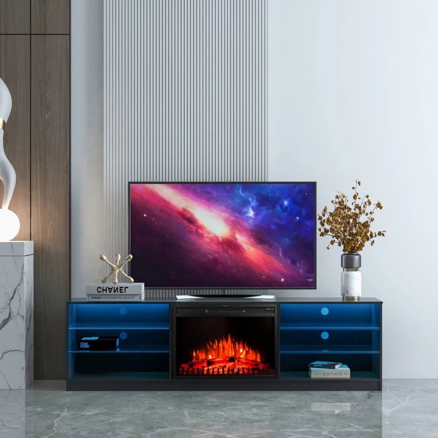 

Electric Fireplace TV Console ，Modern Simple TV Cabinet, TV Stand
