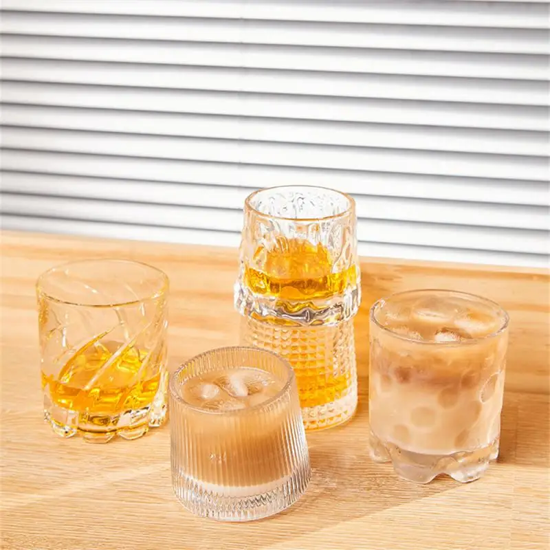 

Creative Wine Cup Soda-lime Glass Cylindrical Solid Color No Cover Rotary Cup Glass Whisky Cup Crystal Coffee Glass No Handle