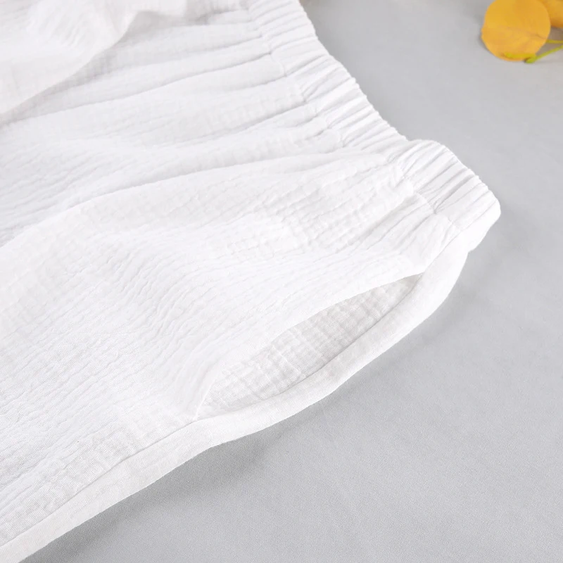 Solid Color Cotton Set Woman 2 Pieces Long Sleeve V Neck Sleepwear Female Loose Trouser Suits Casual Pajamas Sets 2023 Nightwear