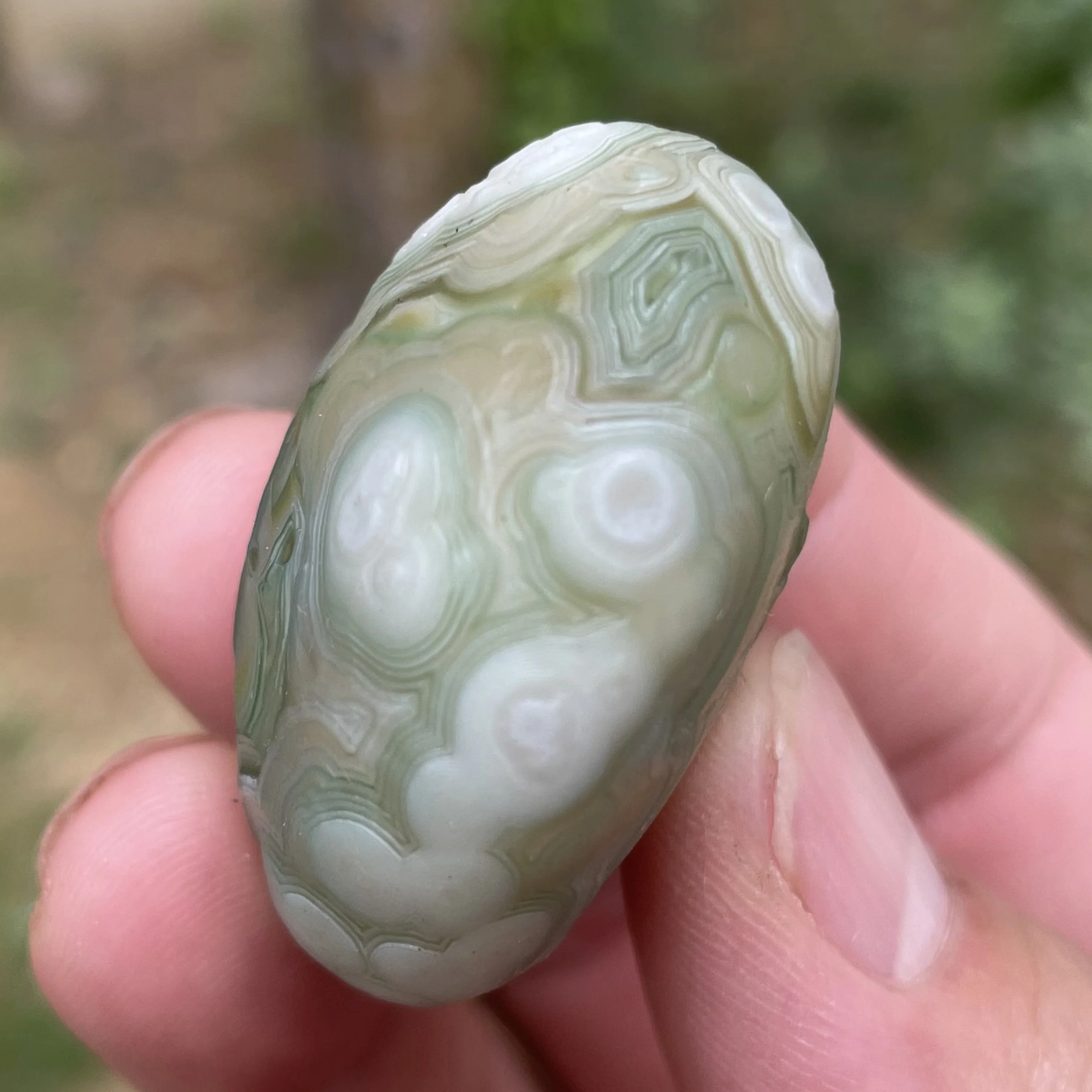 Натуральный зеленый агат Sardonyx Alxa Gobi Eye минеральный образец энергетический