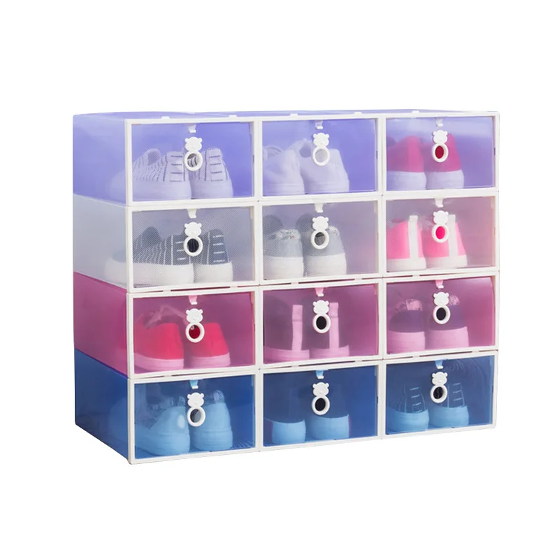 

Jul1010 Pull Loop Plastic Folding Shoe Box Drawer Type Storage Box
