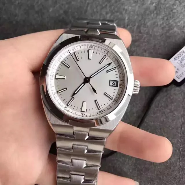 

White color Over the sea 4500V/110A-B126 Watch Men's Mechanical Watch Steel Band Model.