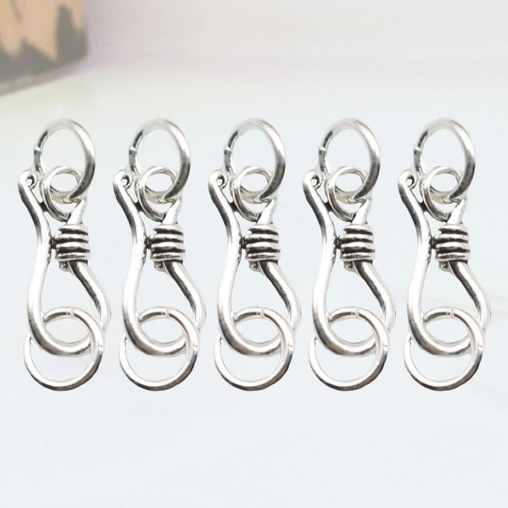 

5 Pcs Bracelet Clasp Silver Lobster Buckle Hook Bangle Bracelets Claw 925 Supply