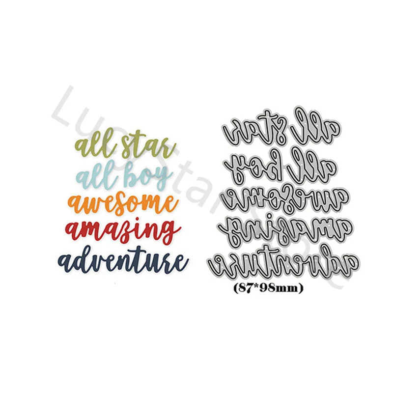 

Metal Letter Text Cutting Die Scrapbook No Lucency Stamps For Decorating Diy Paper Card Scrapbooking Album 2022 New Arrival