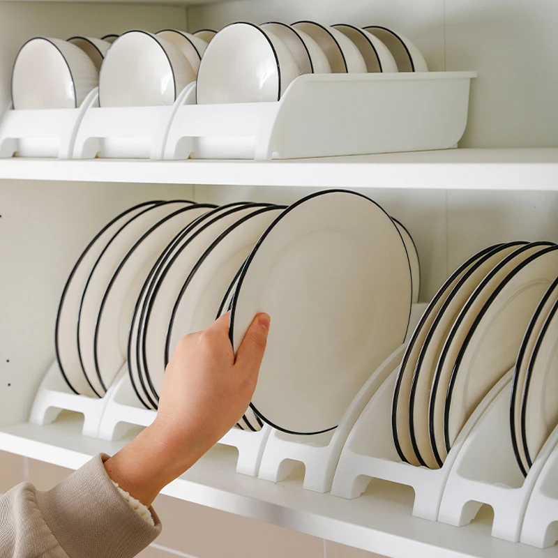 1 упаковка пластиковых стеллажей для шкафа подставка под тарелки и чаши