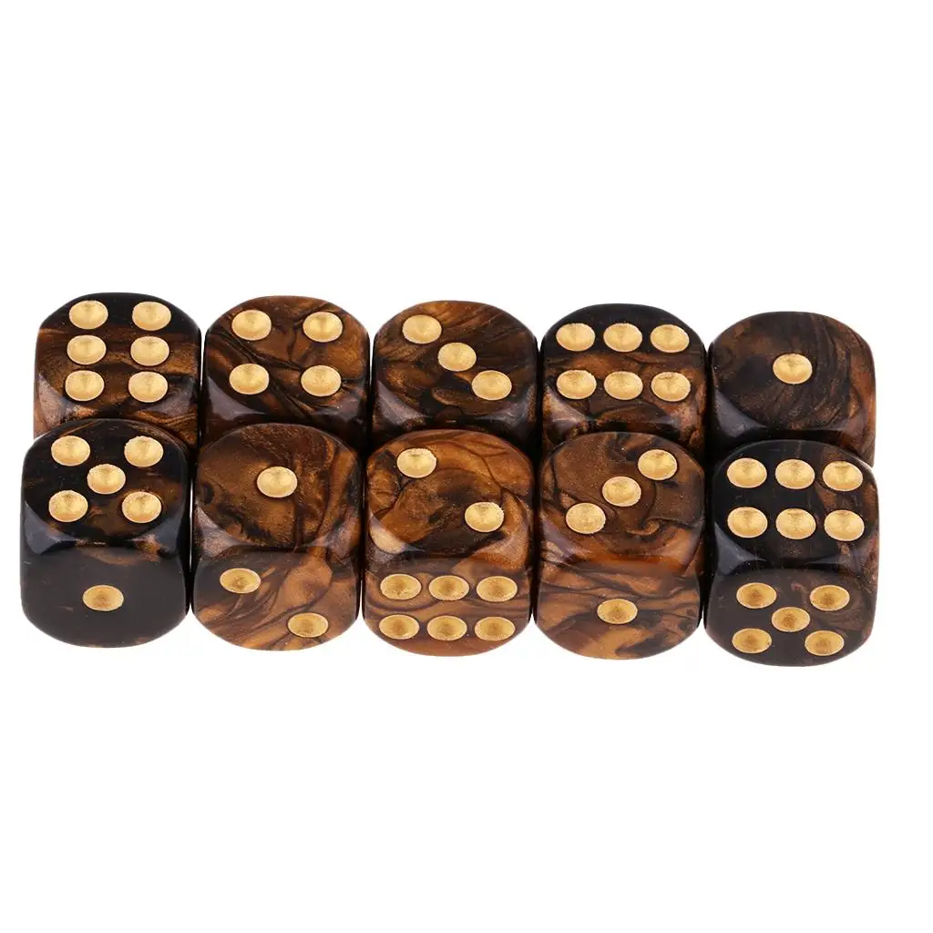 

40 шт. 6-сторонние игральные кости 16 мм для настольных игр и обучения