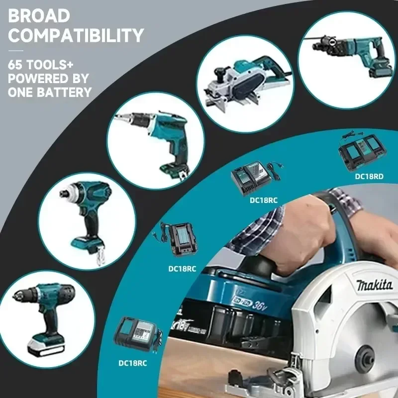 Литиевая батарея Makita 18 В 6 0 Ач со светодиодной аккумуляторной батареей LXT BL1860 BL1850