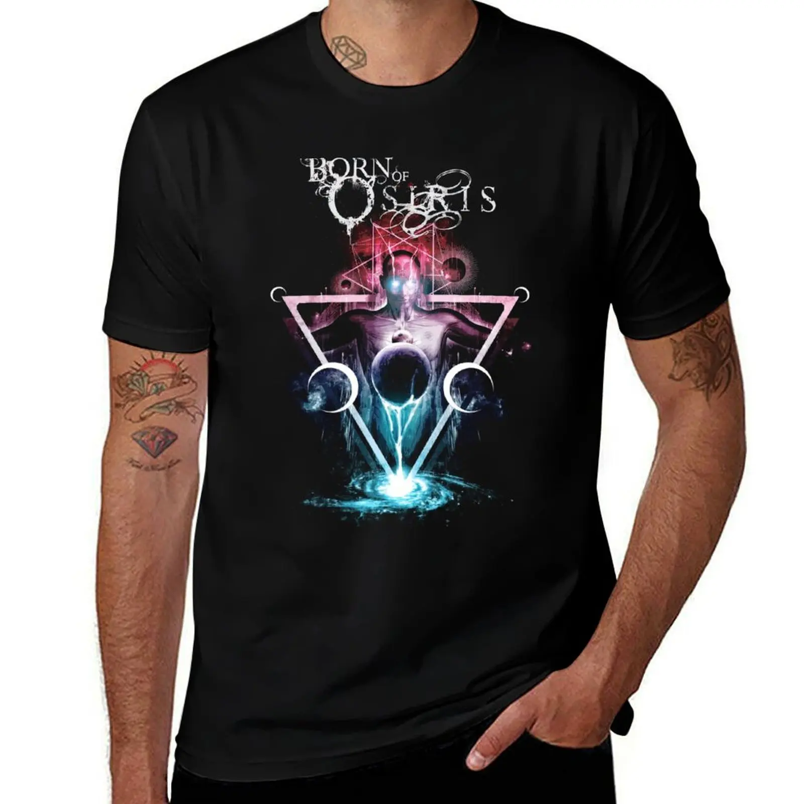 Фото Футболка Born Of Osiris - Abstract Chaos, городская повседневная футболка свободного кроя №1