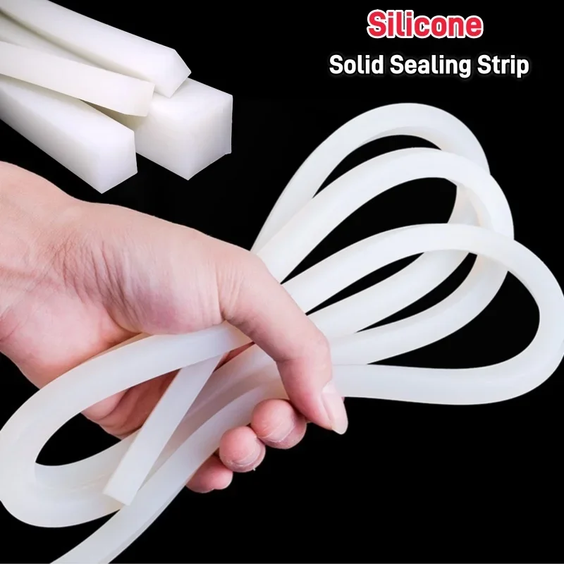 

Квадратные твердые уплотнительные ленты из силиконовой резины, белая уплотнительная лента, антимасляная термостойкость, уплотнительная прокладка, ширина стержня 4/5/6/8/10/12 мм