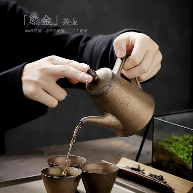 Китайский старинный большой чайник для пивоварения керамический винтажный