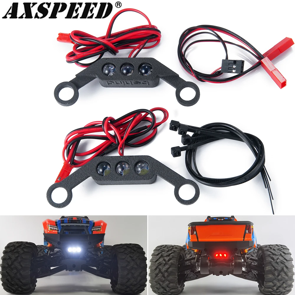 

AXSPEED RC Car LED Lights Front and Rear Spotlight Lamp Bar for 1/10 TRAXXAS MAXX WideMAXX Upgrade Parts