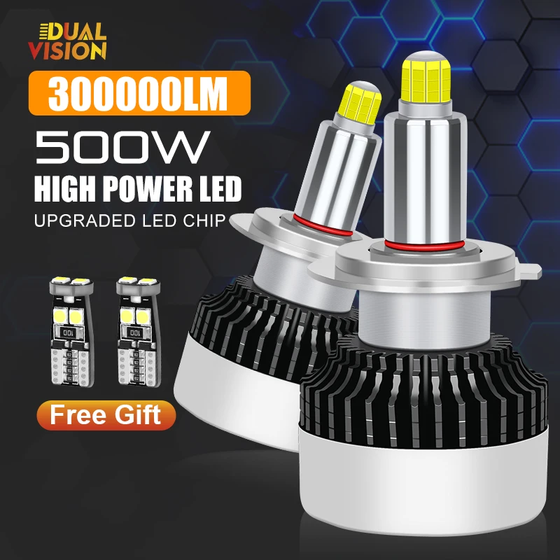 

360 светодиодный 500 лм H8 H9 h11 H1 9005 Вт Светодиодный Turbo CSP 9006 4300 Автомобильная фара, автомобильная лампа 8000K 6000K H7 canbus HB3 HB4 9012