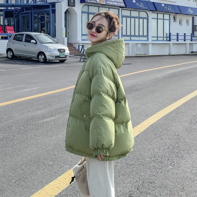 Down cotton-padded jacket more female han edition loose cotton short winter coat little cotton-padded jacket bread