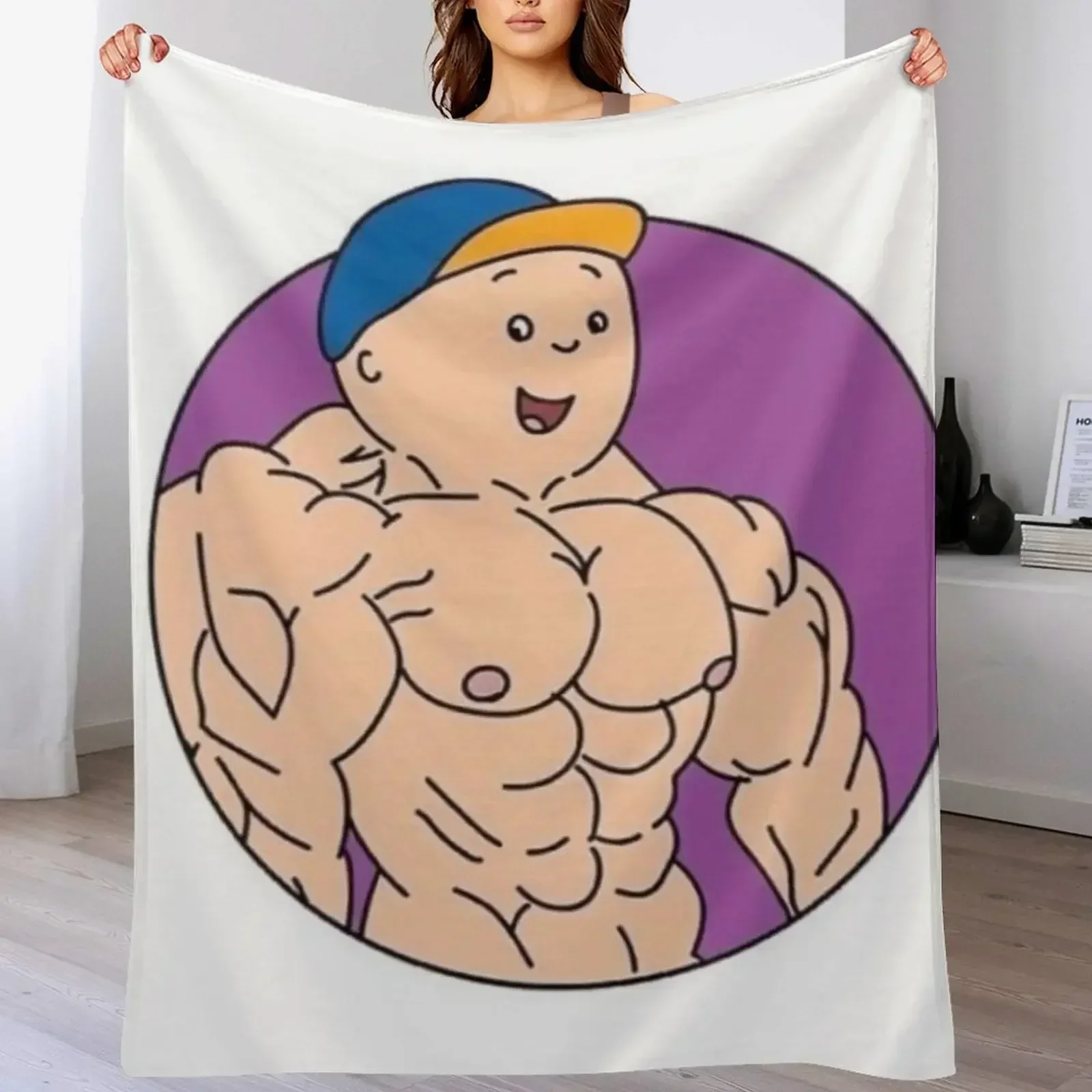 Buff Af Caillou Throw Blanket Weighted Luxury Cute Blankets