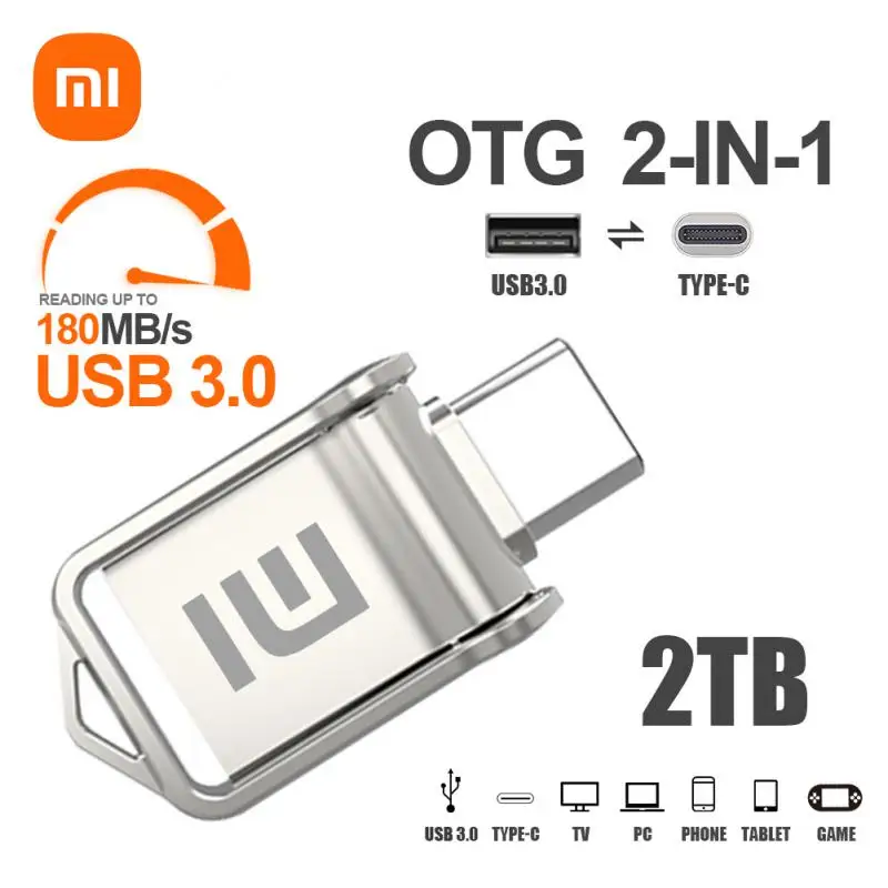 Xiaomi 100% True Capacity Usb 3.0 2 ТБ В 1 OTG Pendrive Высокоскоростной флэш-накопитель 64 ГБ Memoria Flash Drive