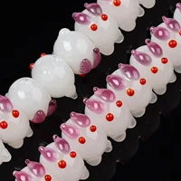 45pcs cute rabbit shape lampwork glass beads animals loose beads for jewelry making diy accessories bracelets