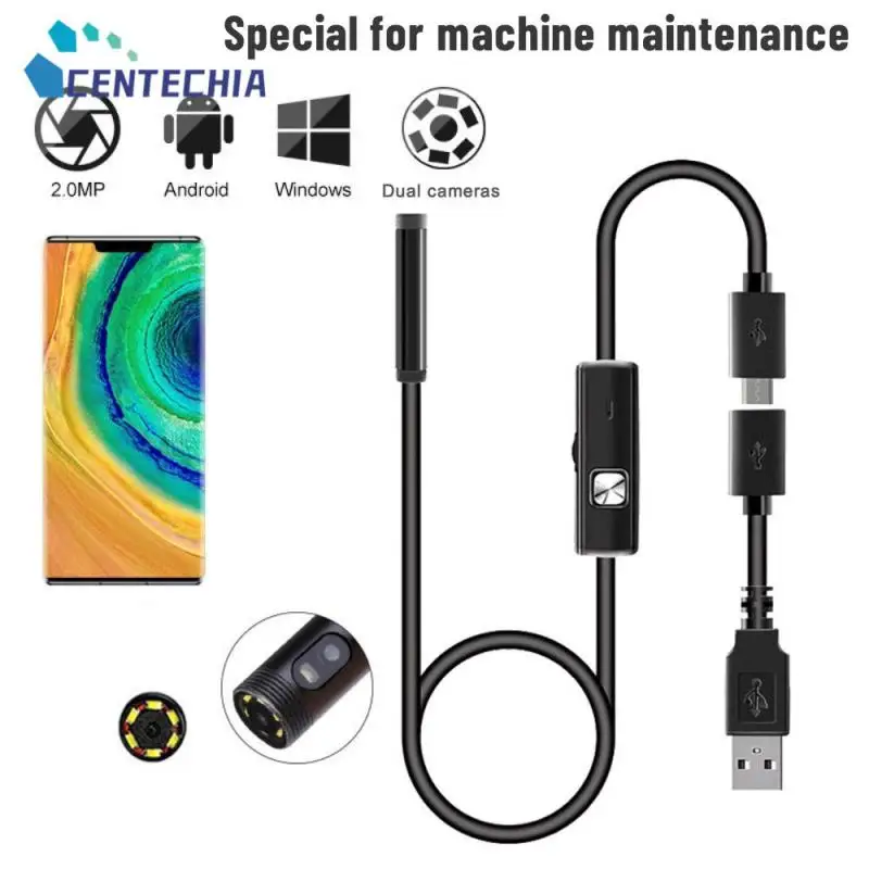 

Подводная камера 3 в 1 с микро-Usb Type-c, регулируемый эндоскоп 7 мм для Android, миниатюрная Водонепроницаемая камера для ПК Sumsang Huiwei