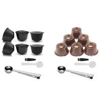 refillable coffee capsule machine for d0lce gusto with a scoop brush and spoon for nescafe machine dolci