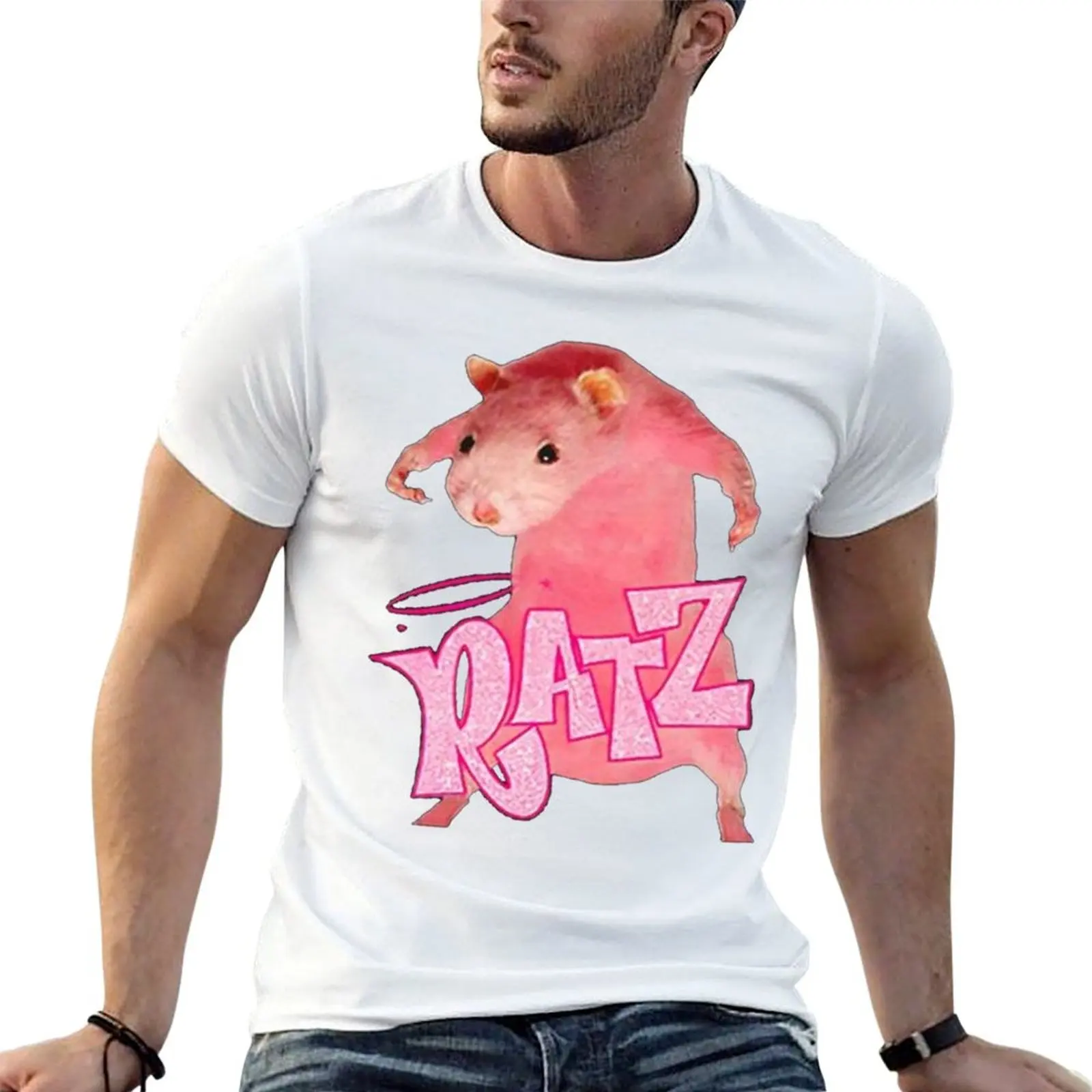 Фото Футболка Ratz Pink Meme в повседневном уличном стиле с короткими рукавами №1