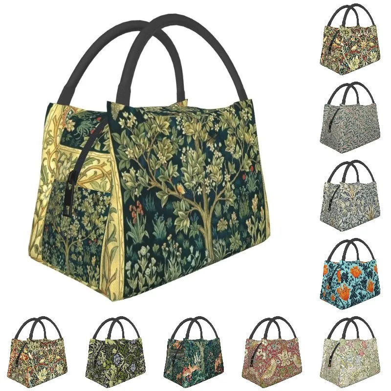 

Tree Of Life By William Morris Thermal Insulated Lunch Bag Women Floral Textile Pattern Portable Lunch Container Meal Food Box
