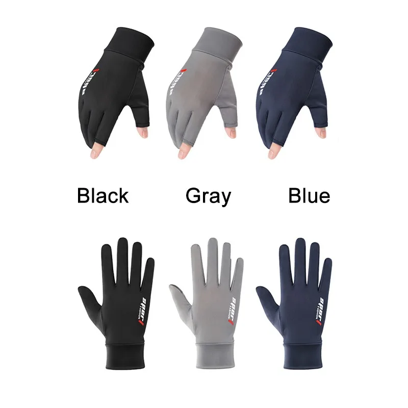 1 пара Нескользящие дышащие перчатки для ловли рыбы улицы с двумя пальцами