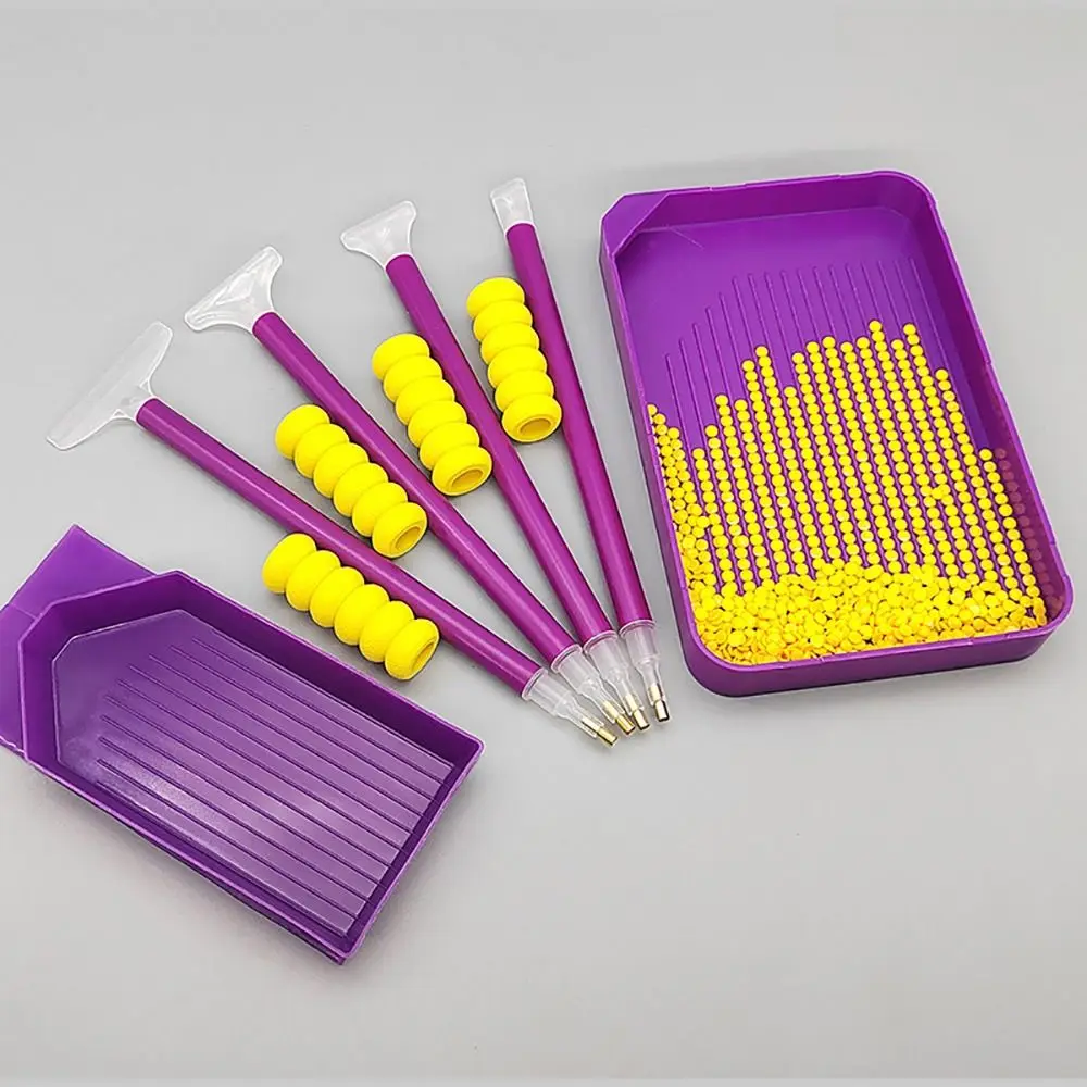 

20PCS Point Drill Pen Diamond Painting Tray Glue Clay Drill Plate Kit Cross Stitch DIY Pen Nail Art Beading Plates