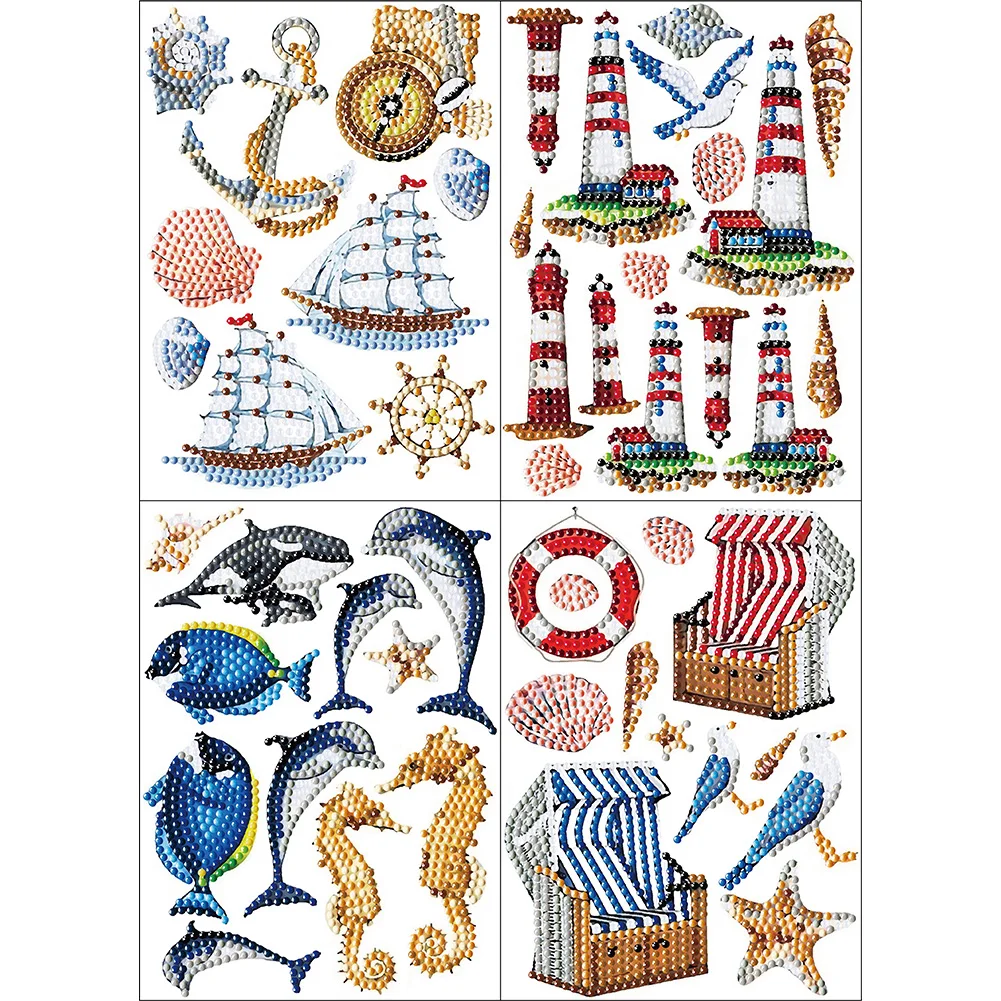 

4 шт. 5D цветок океан Бабочка Искусство ручной работы Наборы для творчества для детей подарок