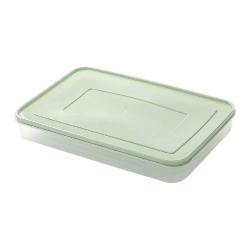 

21 Grid Quick-frozen Dumpling Box Kitchen Accessorie Tool Refrigerator Food Compartment with Lid Crisper Superimposed Wonton Box