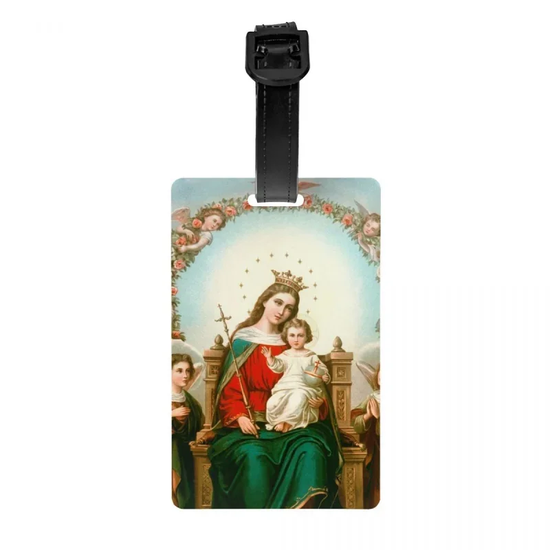 

Дева Мария чемодан для чемоданов забавные католические христианские багажные бирки Личная Обложка идентификационная этикетка